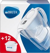 Bol.com BRITA Marella White Filter Jug + 12 MAXTRA+ Filters Reduces Limescale Chlorine and Lead for Purer BPA-Free Tap Water. aanbieding