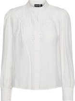 Pieces Blouse Pcbraiden Ls Lace Shirt 17135016 White brillant Femme Taille - S