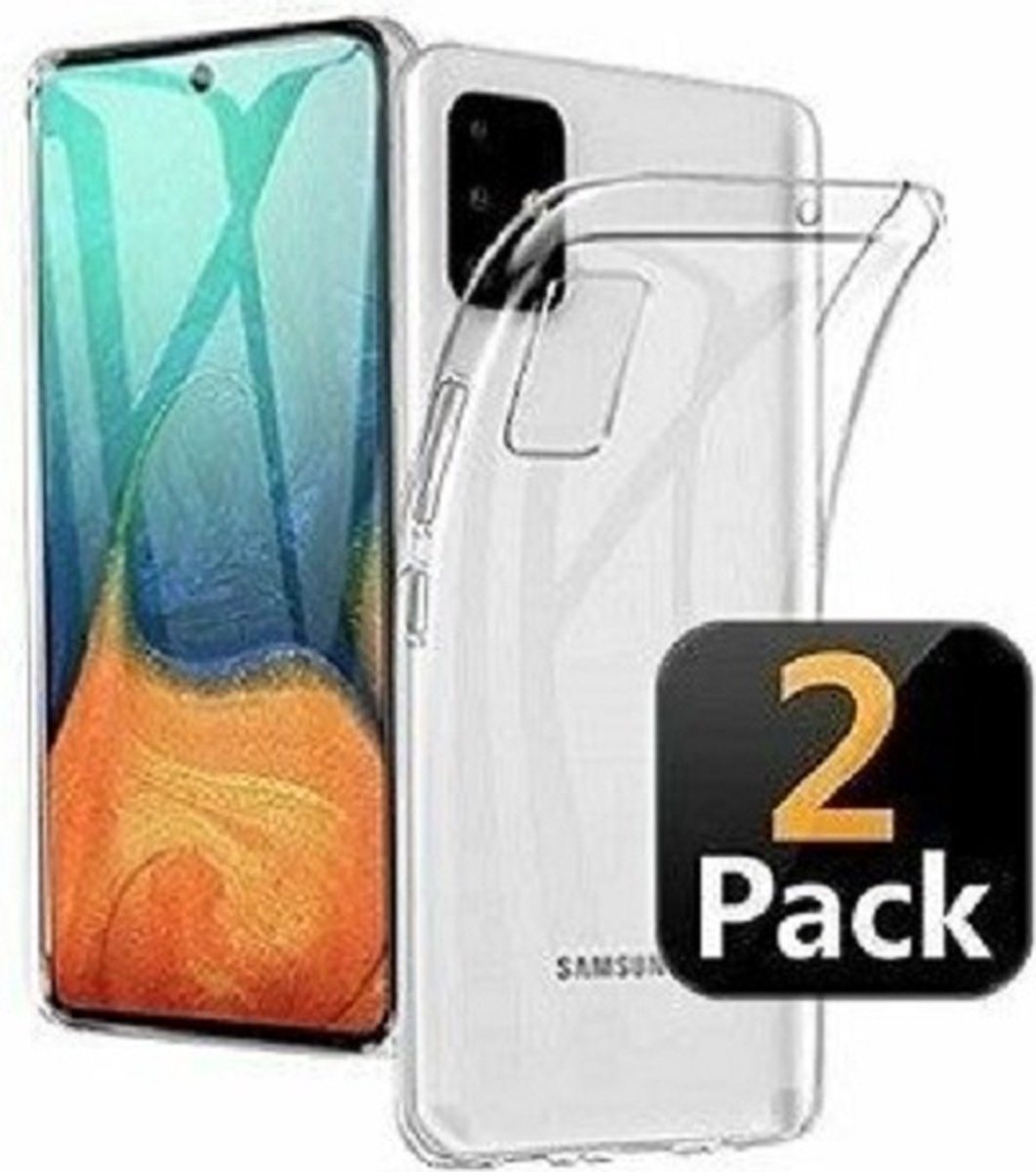 Samsung A71 Hoesje TPU Siliconen Transparant 2x