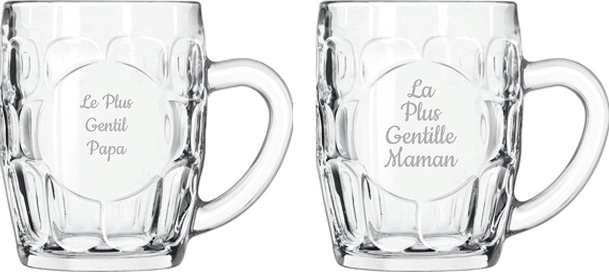 Bierpul gegraveerd - 55cl - Le Plus Gentil Papa & La Plus Gentille Maman