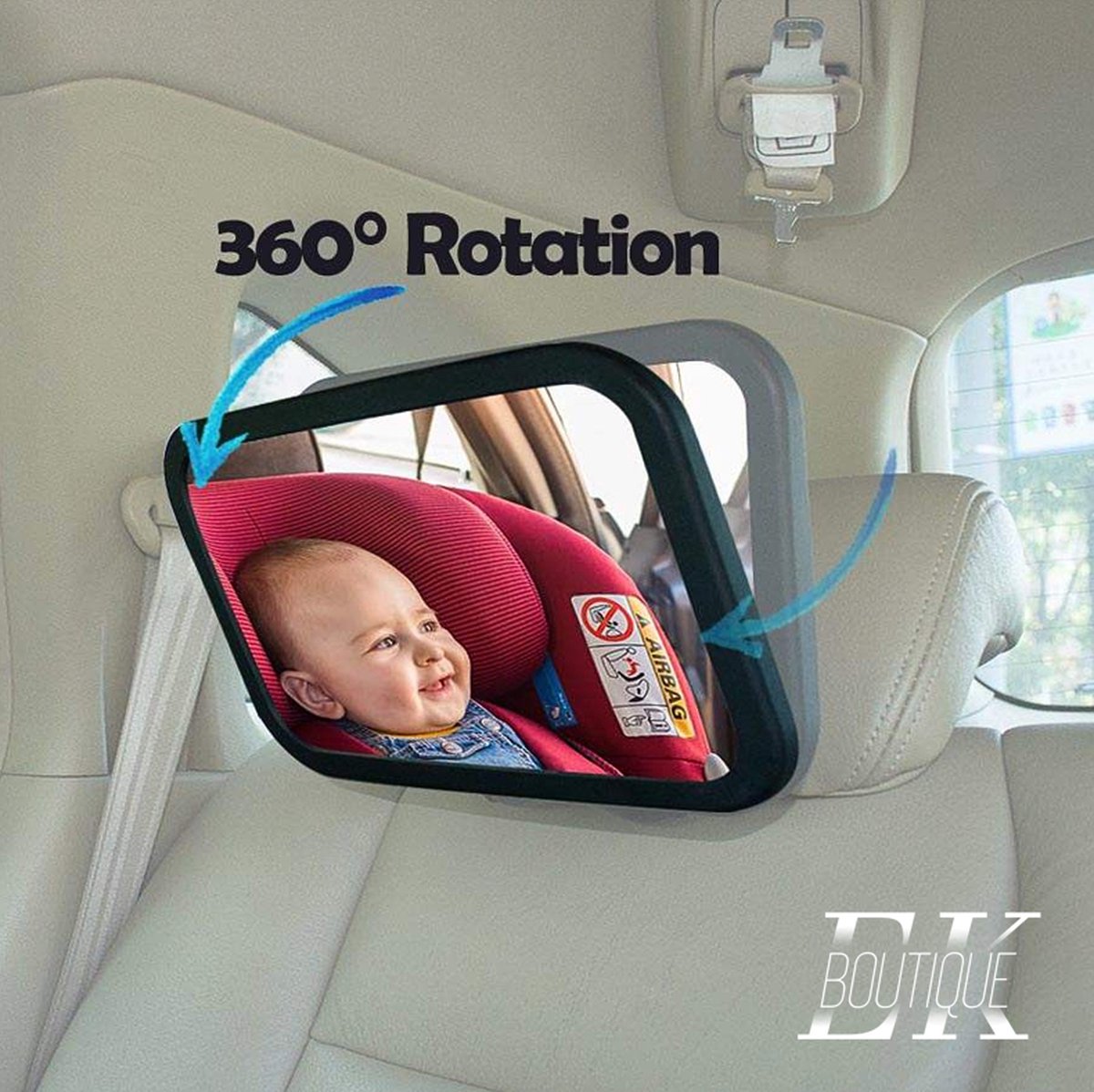 EK Boutique 'autostoel spiegel' 'Autospiegel Baby 360°' 'Achterbankspiegel Kinderen' 'Baby Veiligheid Accessoires' 'Kinderspiegel' 'Autospiegel Baby Verstelbaar'