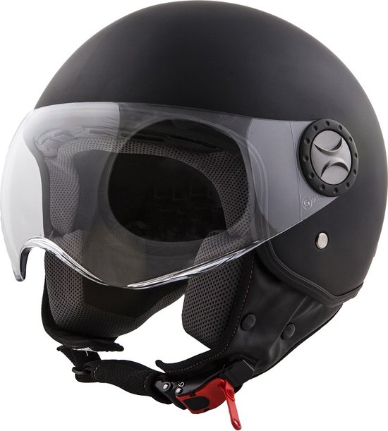 Vito Loreto scooter helm matt zwart