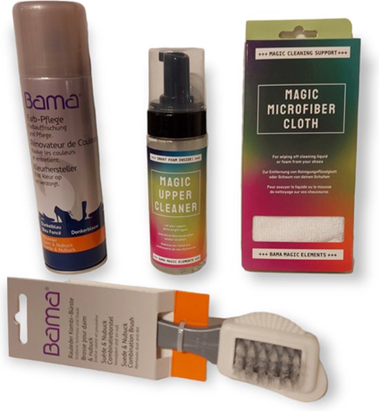 Bama Set Kleurhersteller Spray Blauw Suede en Nubuck Combi Deal Gift box Cadeau set bol