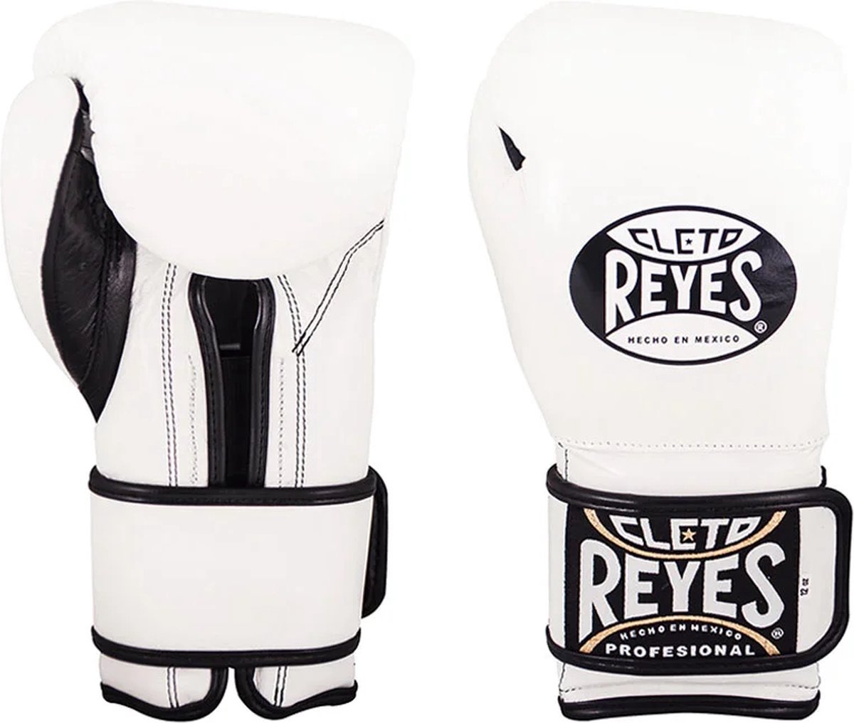 Cleto Reyes - bokshandschoenen - Velcro Sparring Gloves - Wit - 14oz