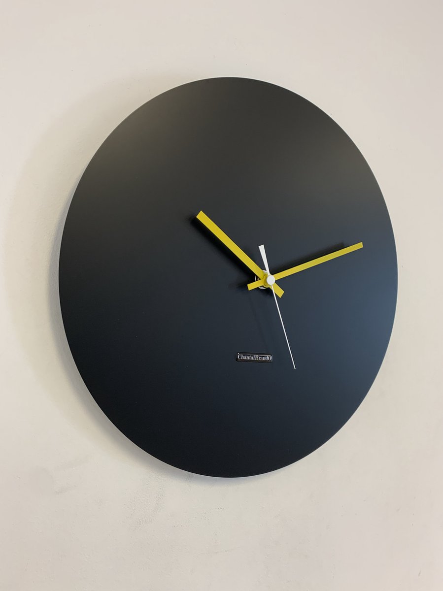 Wandklok ChantalBrandO MISTRAL BLACK -- MODERN DESIGN --