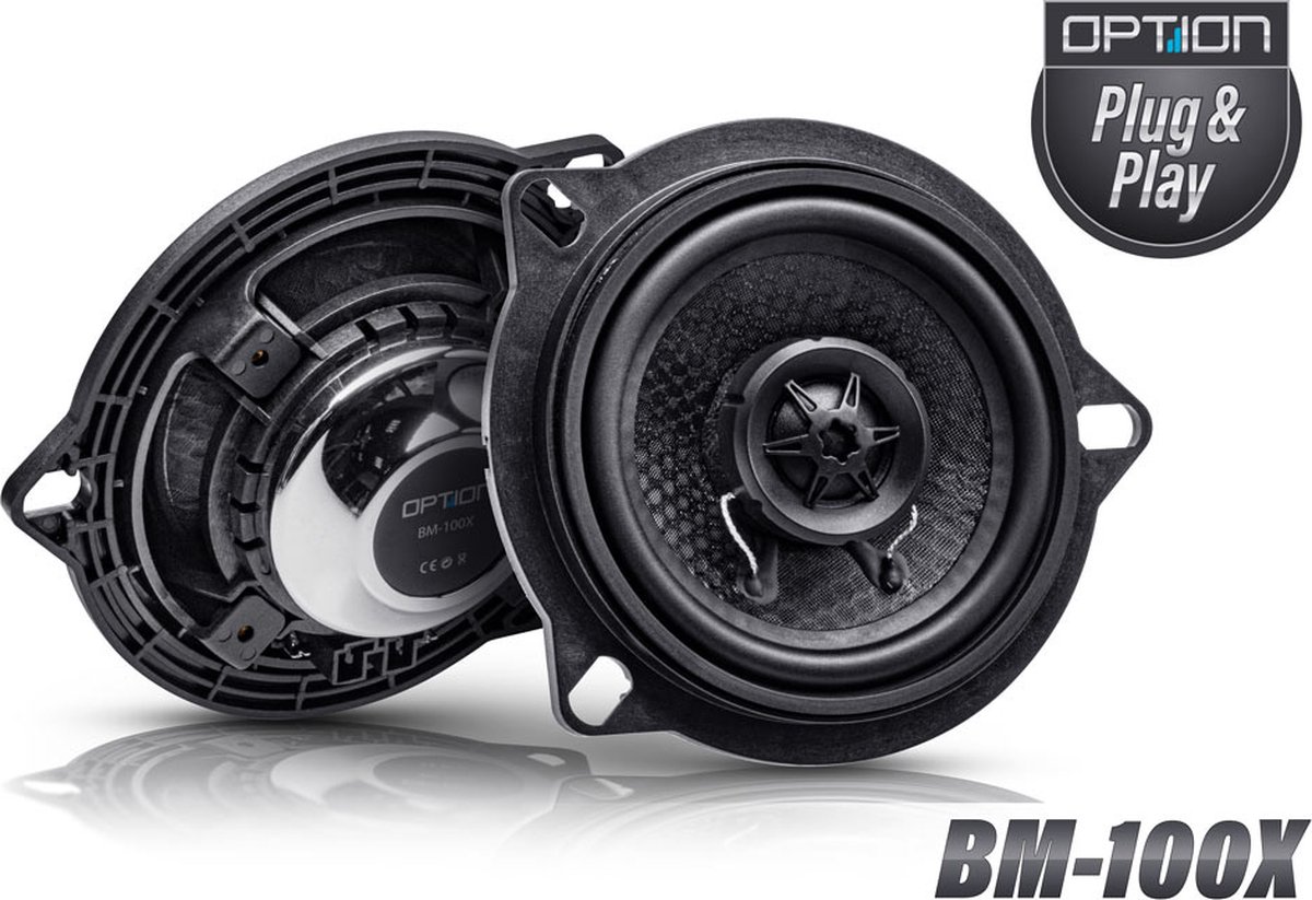 OPTION BM-100X - 10 centimeter 2x50 watt RMS pasklare BMW coaxiale speaker