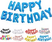 *** Blauw Happy Birthday Verjaardag Folie Ballonnen - Feest Party Versiering Ballon - van Heble® ***