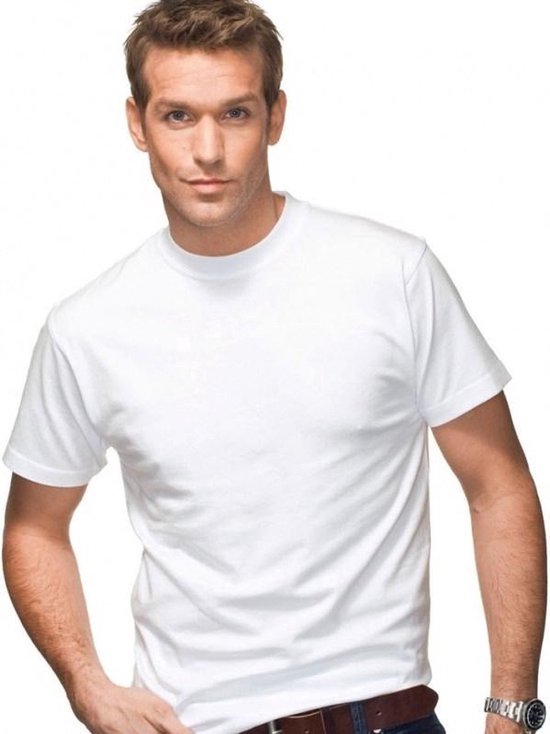 Lot de 12 t-shirts blancs à col rond pour hommes Fruit of the Loom S