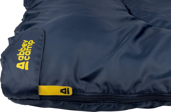 Abbey Camp Slaapzak 3 seizoenen - Dekenmodel - Donkerblauw - 210 x 85 cm - Koppelbaar en Extra Ruim