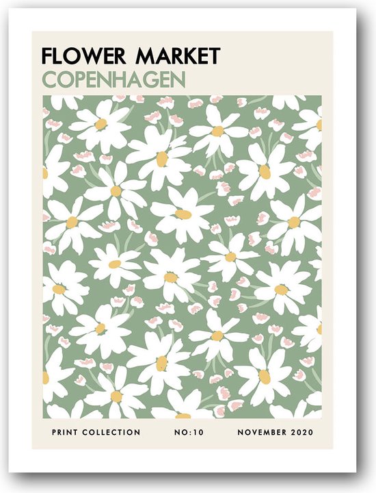 Flower Market | Velvet Art Print | 30x40 | Minimalistisch design | 12 designs