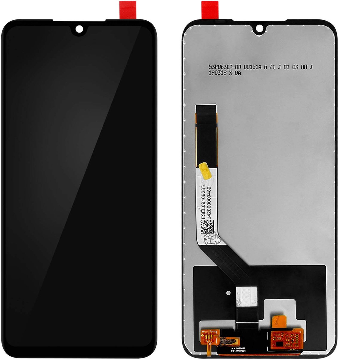 Compleet blok geschikt voor Xiaomi Redmi Note 7 LCD-Touchscreen zwart
