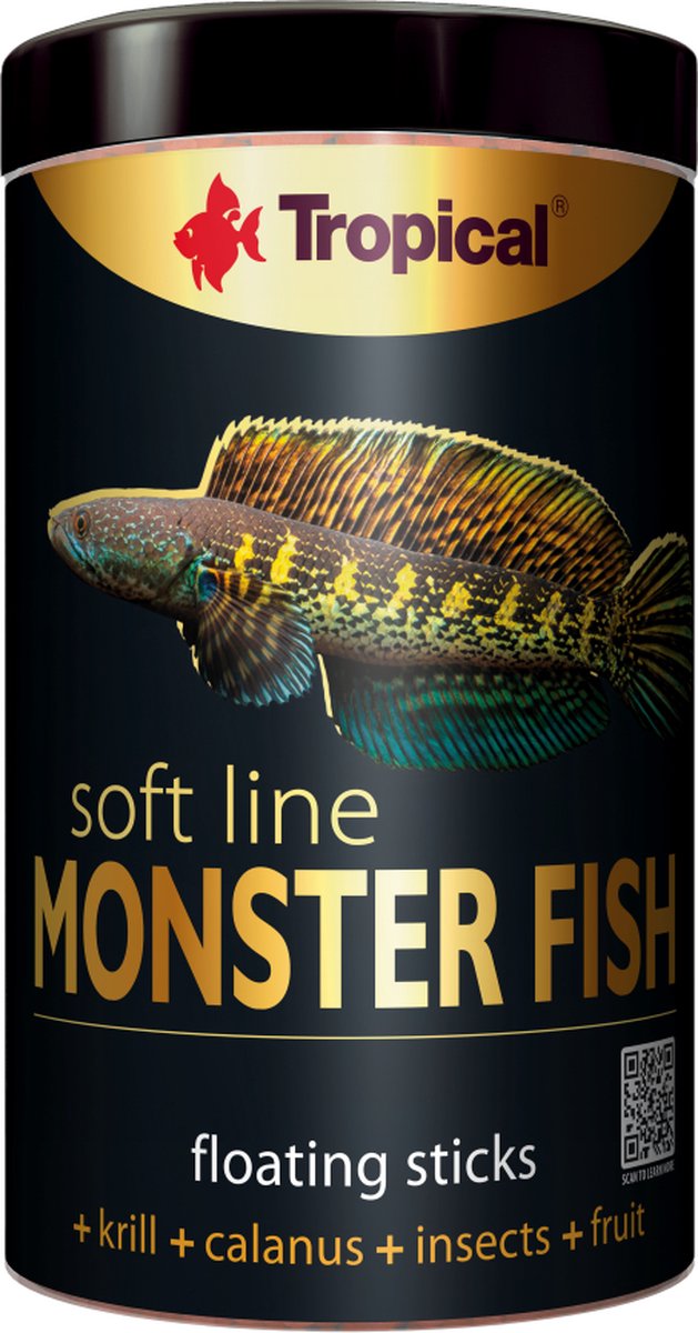 Tropical Monster Fish - Soft line - 1 Liter - Vissenvoer - Visvoer voor grote vissen