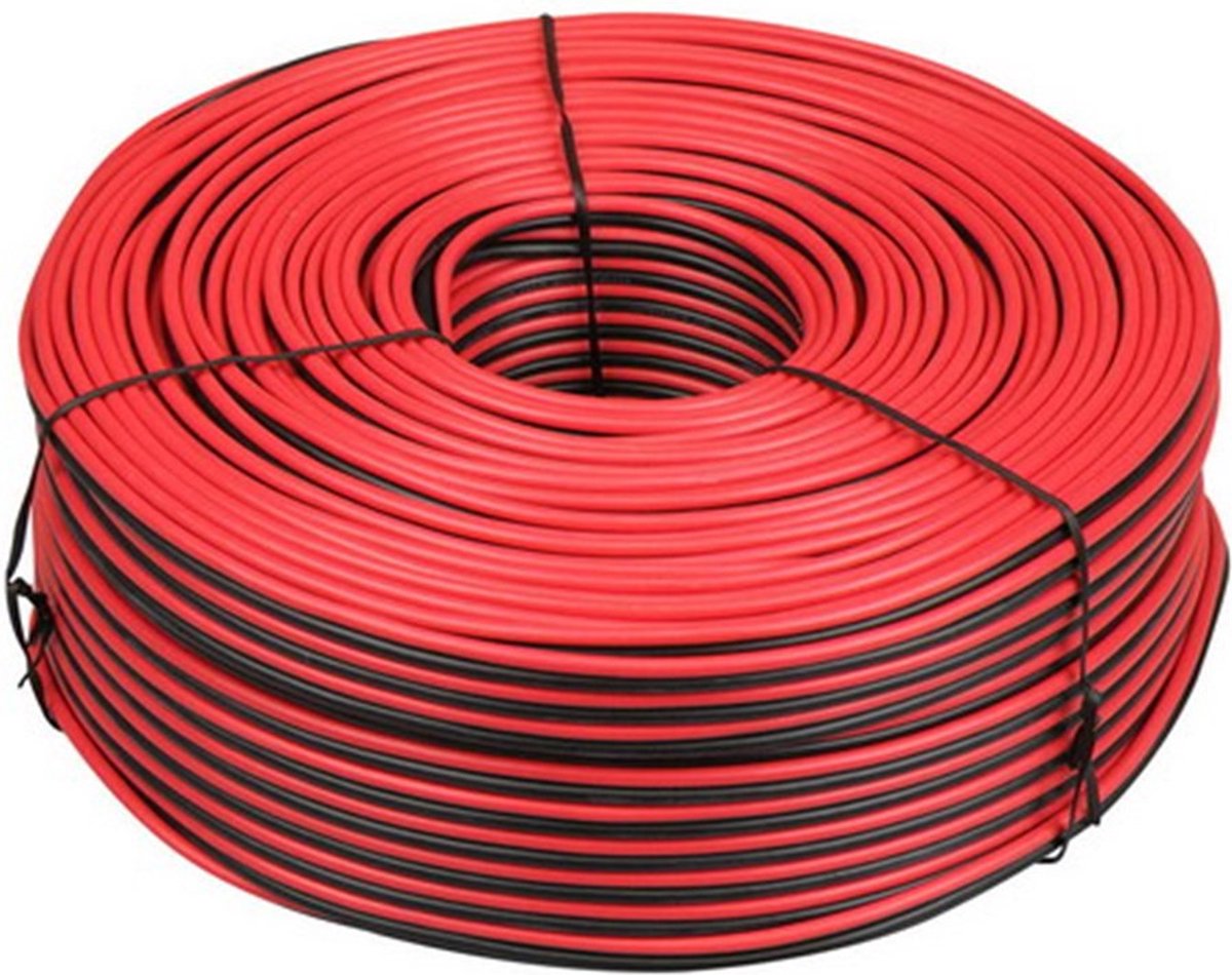 Audio Snoer luidspreker 2 x 0,75 rood/zwart