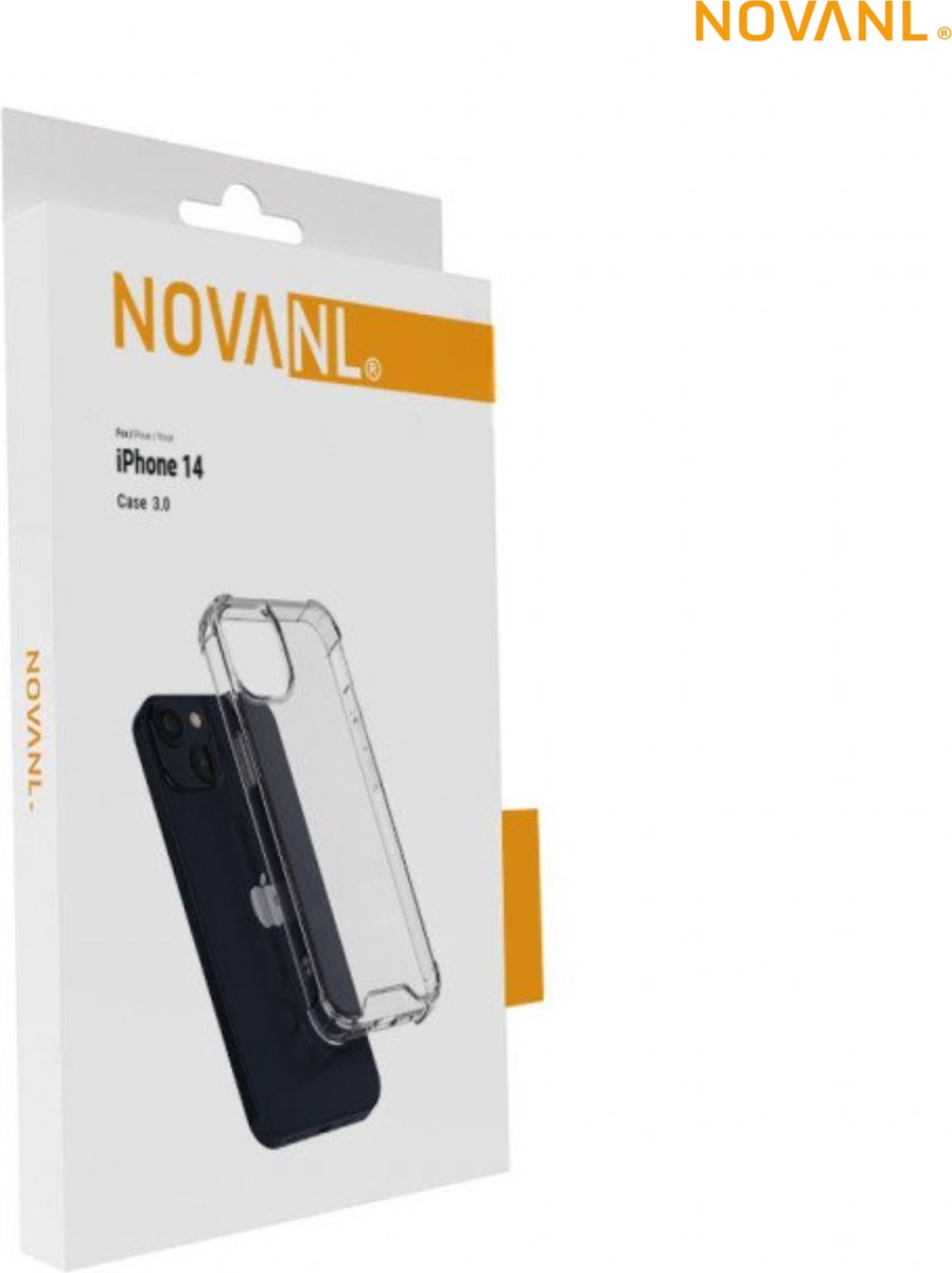 NovaNL Case 3.0 iPhone 14 transparant hard/zacht silicone