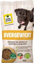 VITALstyle Hond Overgewicht - Hondenbrokken - Dieetvoer Voor Geleidelijk Gewichtsverlies - Met o.a. Mariadistel & Duizendblad - 12 kg