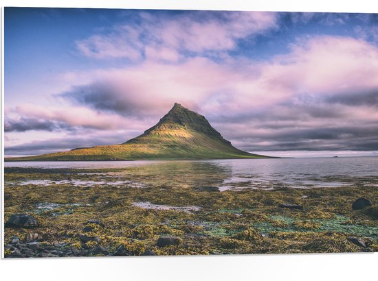 PVC Schuimplaat- Kirkjufell Berg - IJsland - 75x50 cm Foto op PVC Schuimplaat