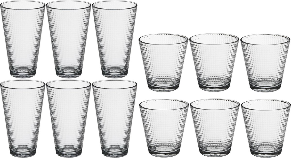 Secret de Gourmet - Set 12x stuks Benit-serie drink glazen 250/340 ml