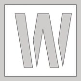 Spuitsjabloon letter W - dibond 400 x 400 mm
