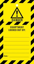 Equipment locked out by waarschuwingstag 50 x 100 mm