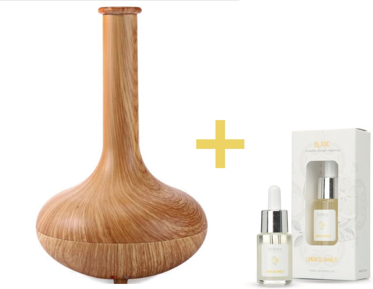 Aroma Diffuser Lichthout + geurparfum