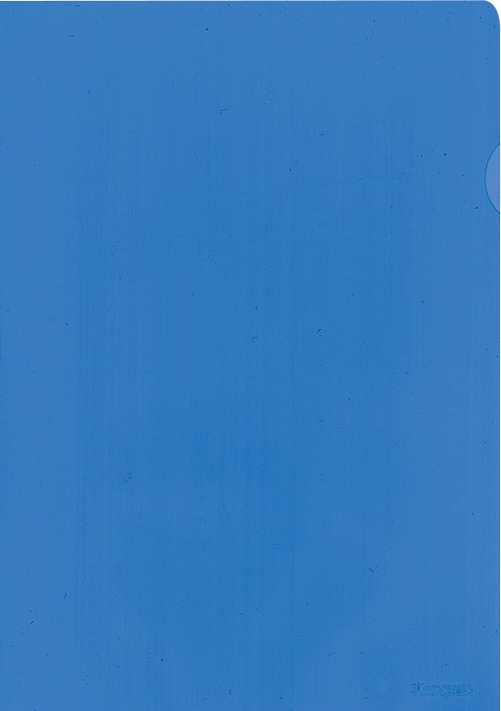 Kangaro L-map - A4 - PP 120 micron - blauw transparant - 10 stuks - K-34006 - Kangaro