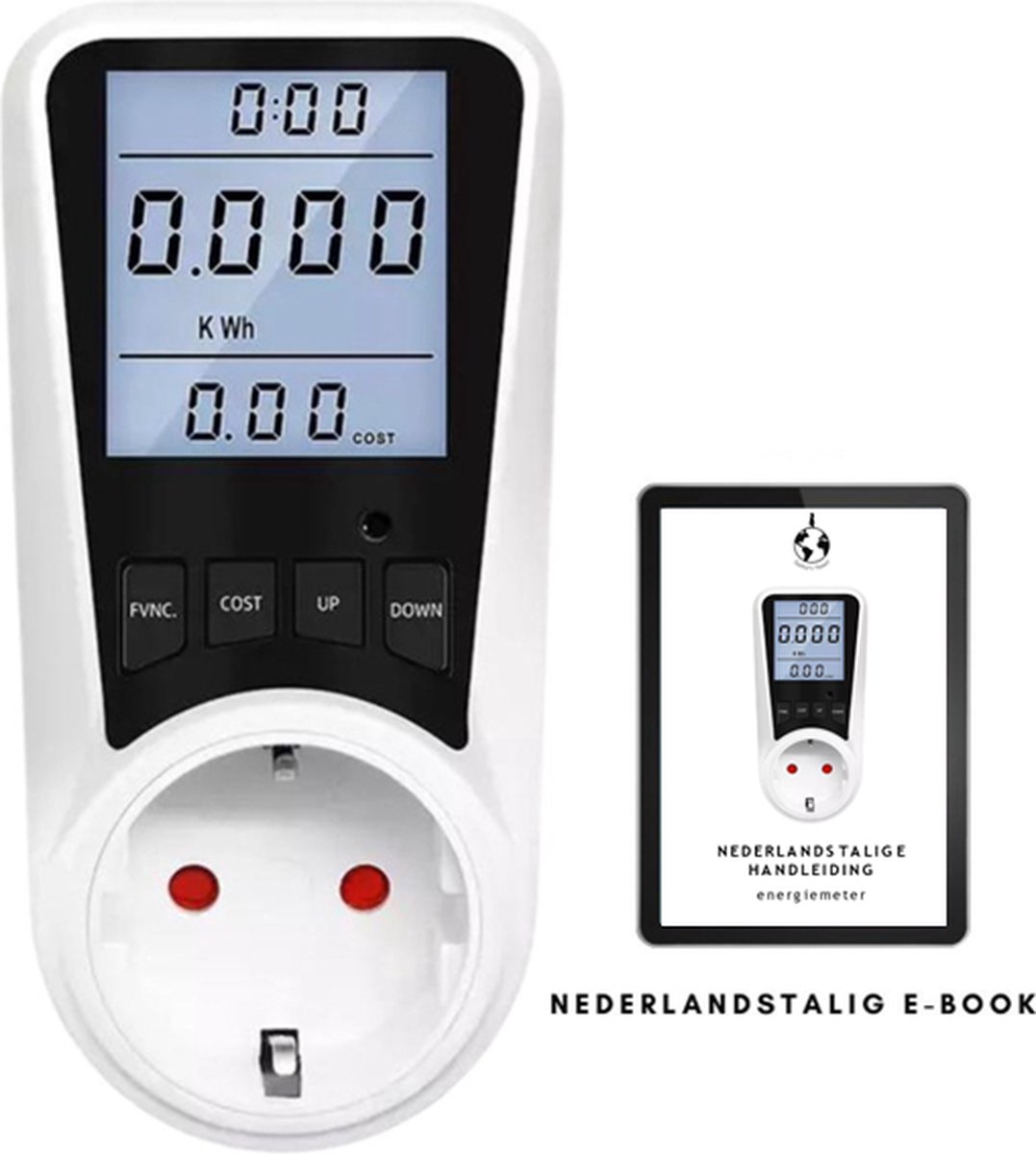 Energiemeter – Verbruiksmeter – Energiekostenmeter – KWh meter – Stroomverbruik meter – Elektriciteitsmeter – Energiekosten - Stopcontact - NL PLUG