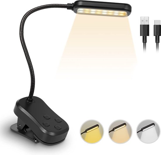 Liseuse pour livre - lampe de chevet - liseuse - 16 leds - 3 modes