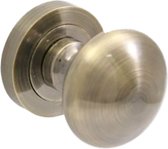 Deurknop BOB - luxe ronde deurknop - draaibaar - antiek messing - diameter 5 cm - binnendeur