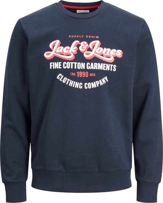 Sweat A Capuche Homme JACK & JONES Jjmikk Sweat Crew Neck Pull-Over, Honey Gold/Imprimé : Grand, XXL Homme Sweat Homme