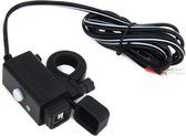 Waterdichte motorfiets USB-telefoonladeradapter met aan / uit-schakelaar 5V dubbele poorten Smart Charging-stopcontact, voor telefoon, tablets, GPS