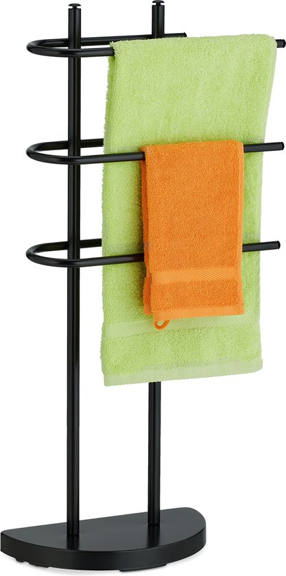 Relaxdays Handtuchhalter Tür, ohne Bohren, HxBxT