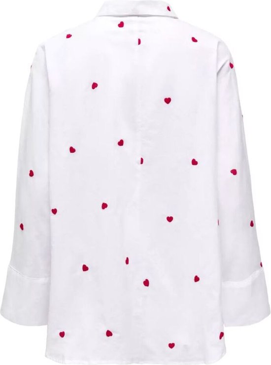 Onlgraces Tulum Ls Emb Shirt Bright White