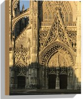 Hout - Kathedraal - Frankrijk - 30x40 cm - 9 mm dik - Foto op Hout (Met Ophangsysteem)