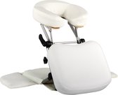 Behandelstoel hoofdsteun - Massagestoel steun - Voor fysiotherapie, massages en tatoeëren - Verstelbaar - Inclusief draagtas - Wit
