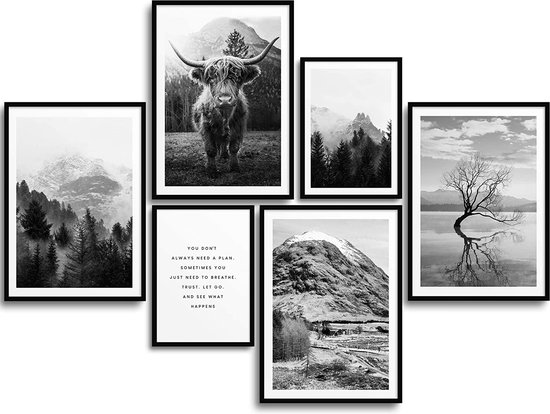 Home Premium Poster Set - 7 bijpassende afbeeldingen in een stijlvolle set als