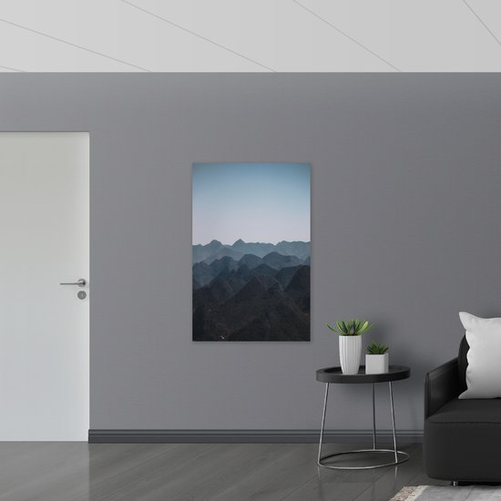 Canvas - Hoge Gebergte - 80x120 cm Foto op Canvas Schilderij (Wanddecoratie op Canvas)