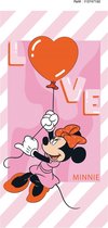 Minnie Mouse strandlaken - 100% katoen - Disney badhanddoek - 140 x 70 cm.