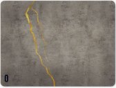 Mótif Kintsugi - Grijze vloerbeschermer met gouden keramiek patroon - 90 x 120 cm - Premium kwaliteit & Extra lange levensduur - Vloermat Bureaustoelmat