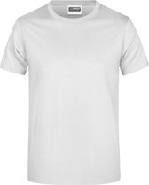 James & Nicholson 10 Pack Witte T-Shirts Heren, 100% Katoen Ronde Hals, Ondershirts Maat 6XL