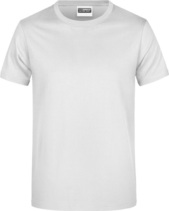 James & Nicholson 10 Pack Witte T-Shirts Heren, 100% Katoen Ronde Hals, Ondershirts Maat 6XL