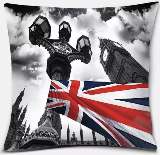 Kussenhoes London - Londen - Engeland - Verenigd Koninkrijk - British - Sierkussen - 45x45 cm