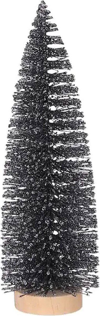 Antraciet Glitter Kerstboom 25 cm - House of Seasons