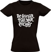 Soyez plus fort que vos excuses T-shirt femme | aptitude | Gym | Centre Fitness | faire de l'exercice | motivation | Noir