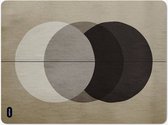 Mótif Lune - Taupe vloerbeschermer met cirkel patroon - 90 x 120 cm - Premium kwaliteit & Extra lange levensduur - Vloermat Bureaustoelmat
