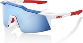 100% Speedcraft SL - TotalEnergies Team Matte White / Metallic Blue - HiPER Blue Multilayer Mirror Lens - WHITE -