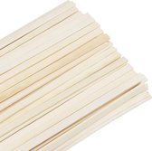 Belle Vous Natuurlijk Extra Lange Bamboe Houten Hobby Stokjes (100 Pak) - 40cm - Sterke Houten Strips Voor Hobby Projecten