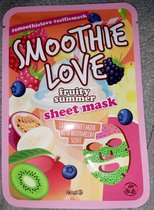 Smoothie love sheetmask - fruity summer - watermelon melon meloen - selfiemask fruit - bamboo sheet mask - diepreinigend