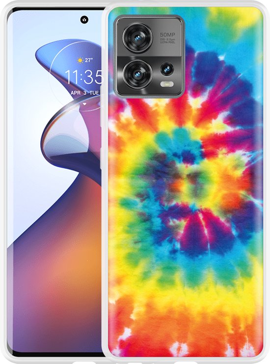 Cazy Hoesje geschikt voor Motorola Edge 30 Fusion - Tie Dye