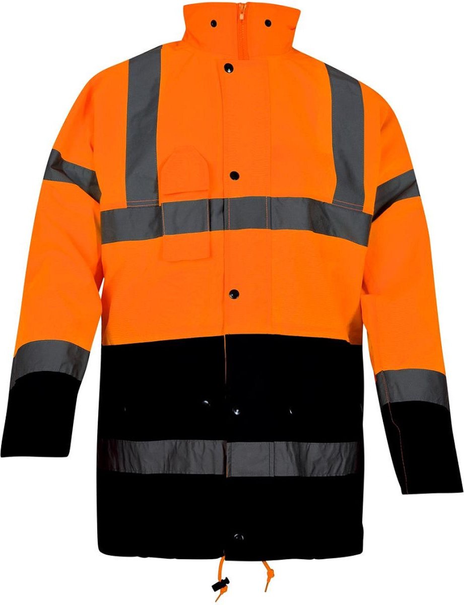 M-Wear 4-in-1 parka 0981 fluo oranje/marineblauw maat XXXL