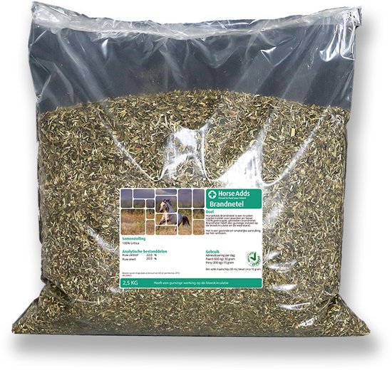 Brandnetel 2,5 kg - Horse Adds Paardensupplementen